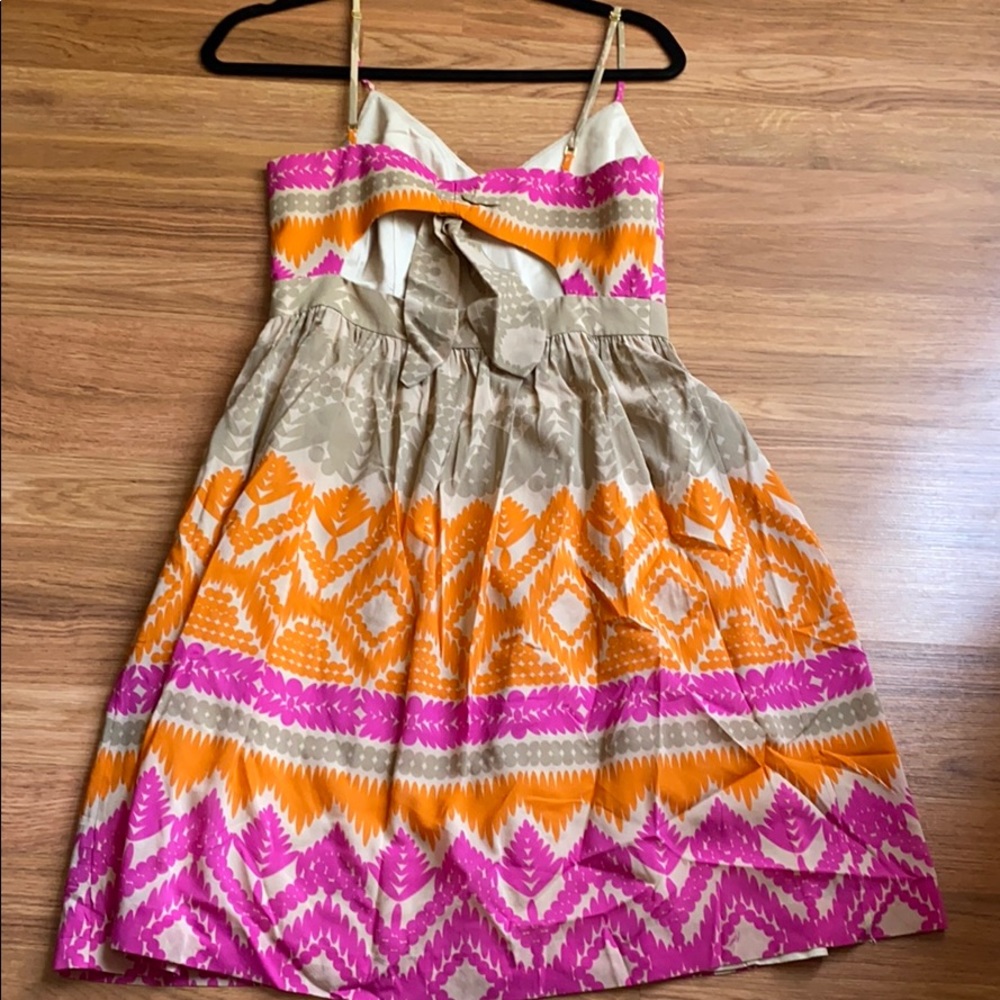 Trina Turk EUC Gypsum cut out silk orange/hot pink dress, size 6 - Picture 5 of 15